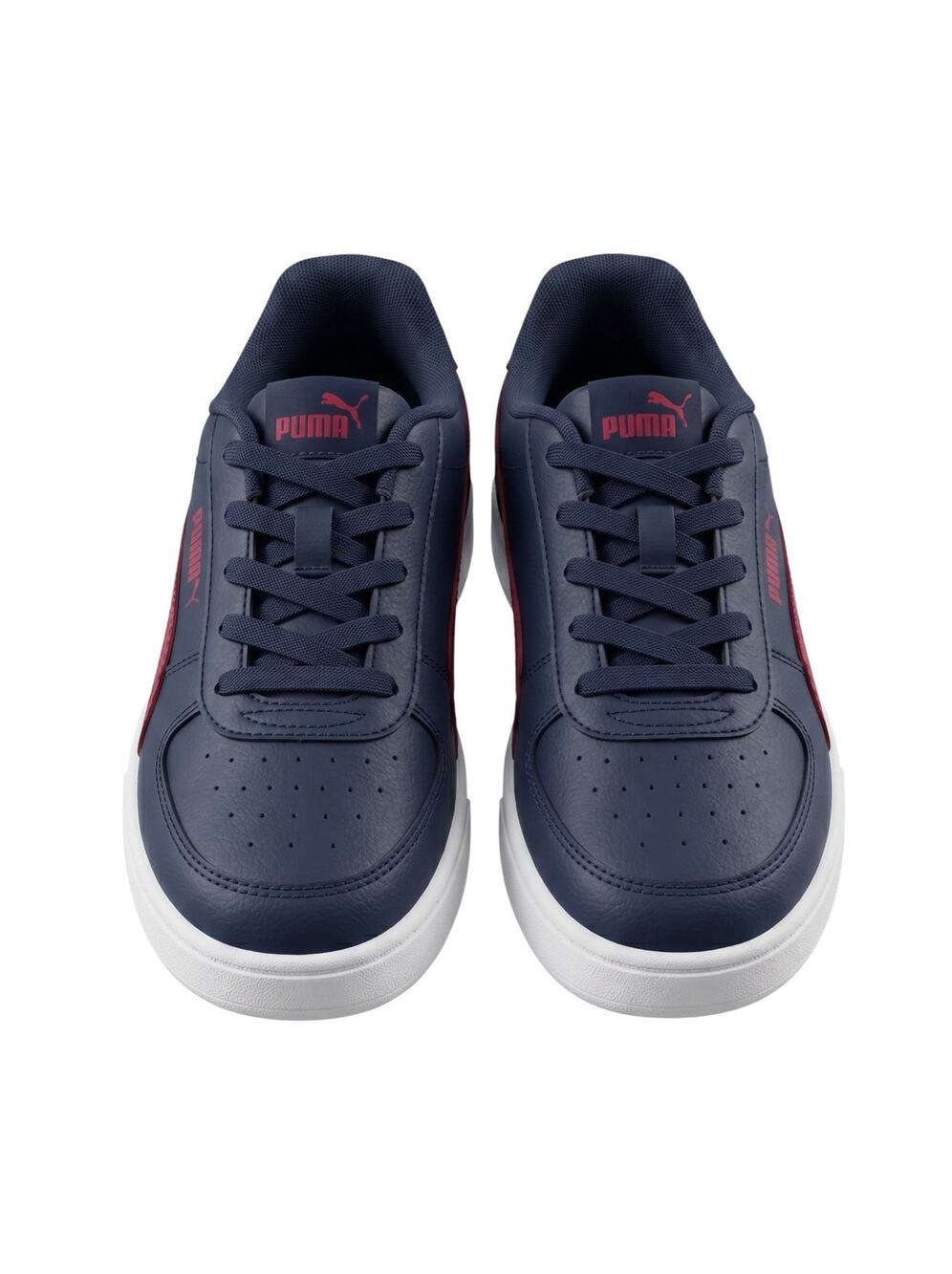 Puma boy’s 9 Smash blue white red leather sneakers 396318-07